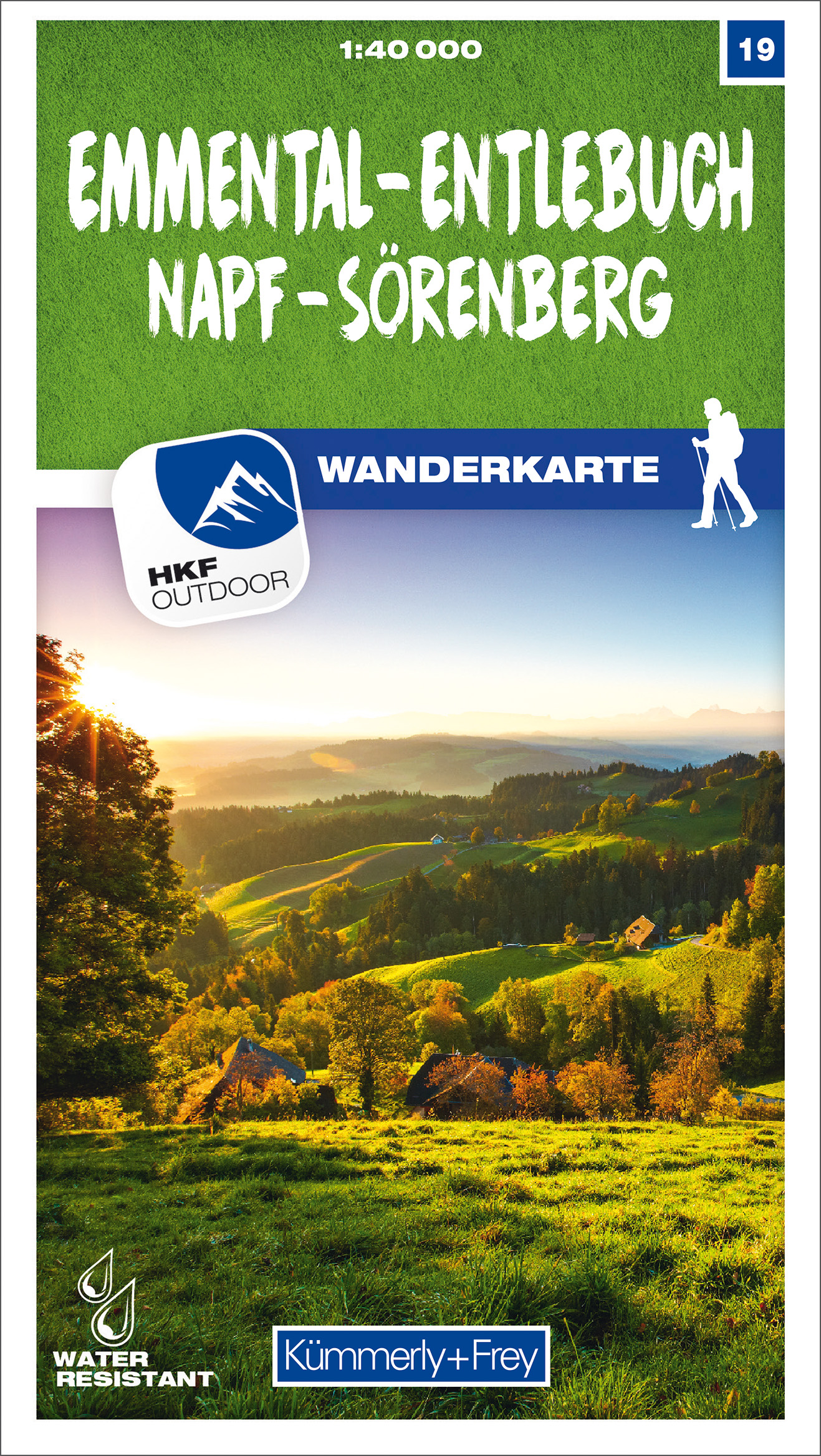 Online bestellen: Wandelkaart 19 Emmental / Entlebuch / Napf / Sörenberg | Kümmerly & Frey