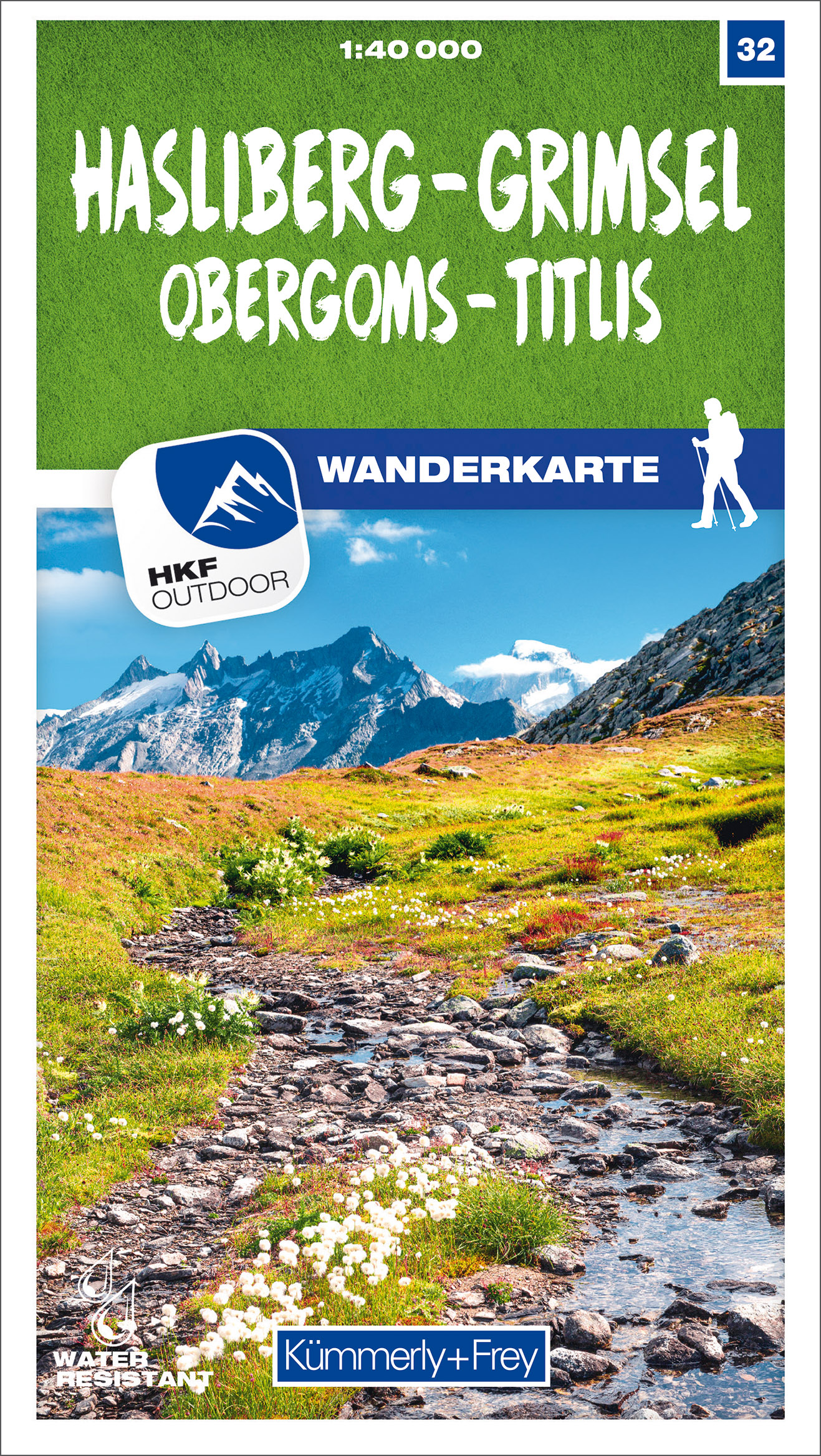 Online bestellen: Wandelkaart 32 Hasliberg / Grimsel / Obergoms / Titlis | Kümmerly & Frey