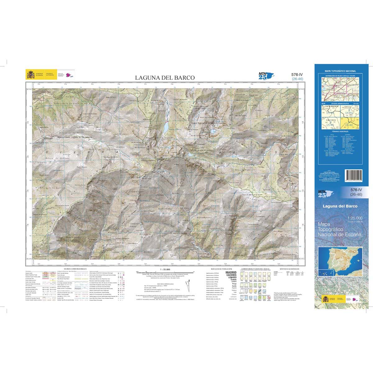 Online bestellen: Topografische kaart 576-IV Laguna del Barco | CNIG - Instituto Geográfico Nacional1