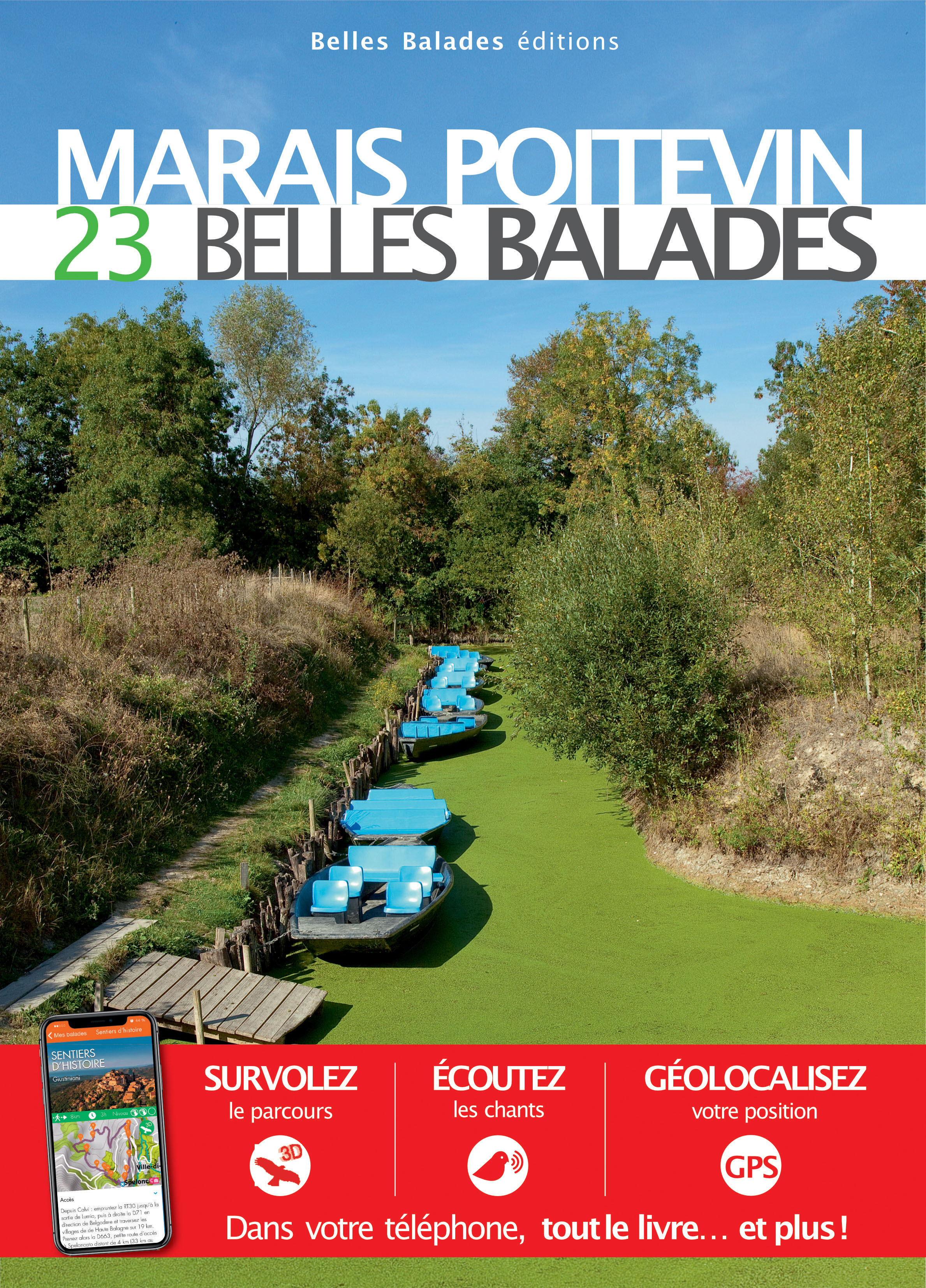 Online bestellen: Wandelgids Marais Poitevin 23 belles balades | Belles Balades