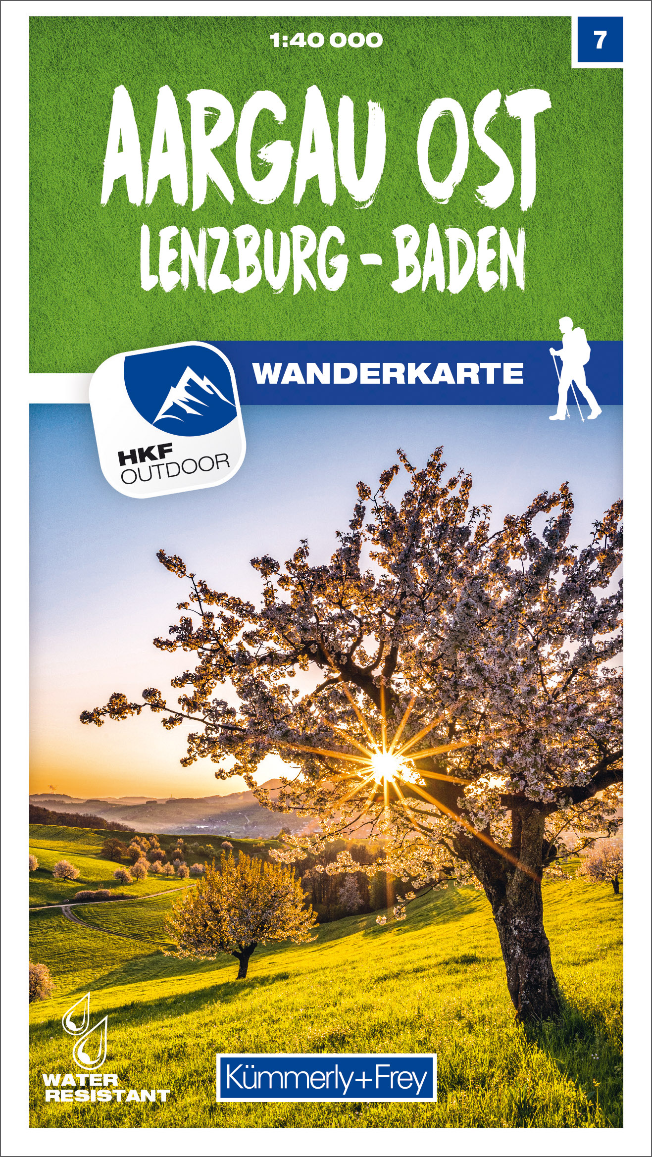 Online bestellen: Wandelkaart 07 Aargau Ost / Lenzburg / Baden | Kümmerly & Frey