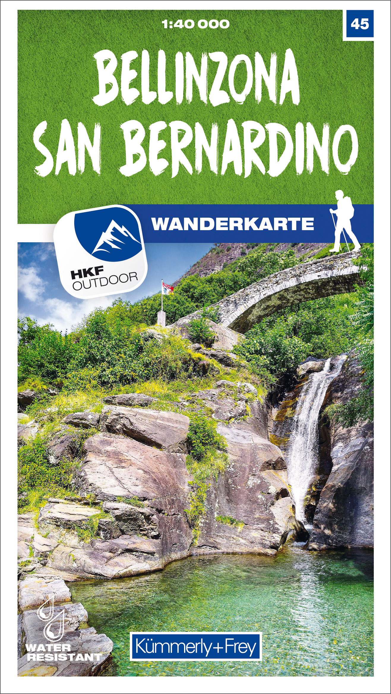 Online bestellen: Wandelkaart 45 Bellinzona / San Bernardino | Kümmerly & Frey