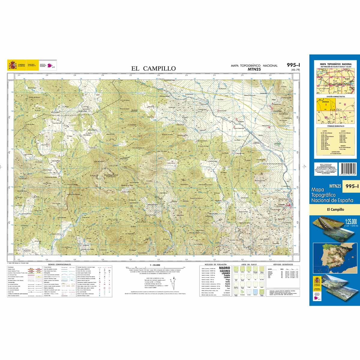 Online bestellen: Topografische kaart 995-I El Campillo | CNIG - Instituto Geográfico Nacional1