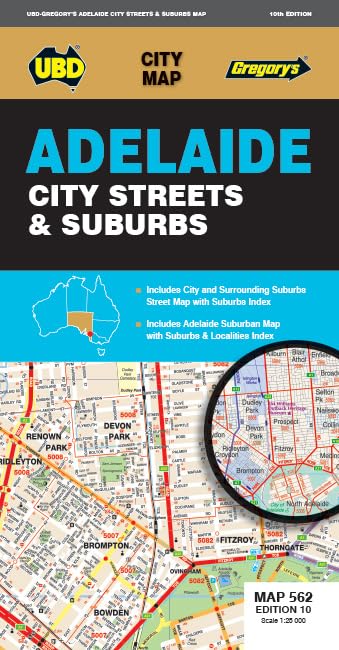 Online bestellen: Stadsplattegrond 562 Adelaide City Streets & Suburbs | UBD Gregory's