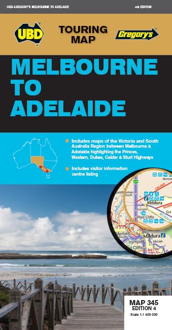 Online bestellen: Wegenkaart - landkaart 345 Melbourne to Adelaide | UBD Gregory's