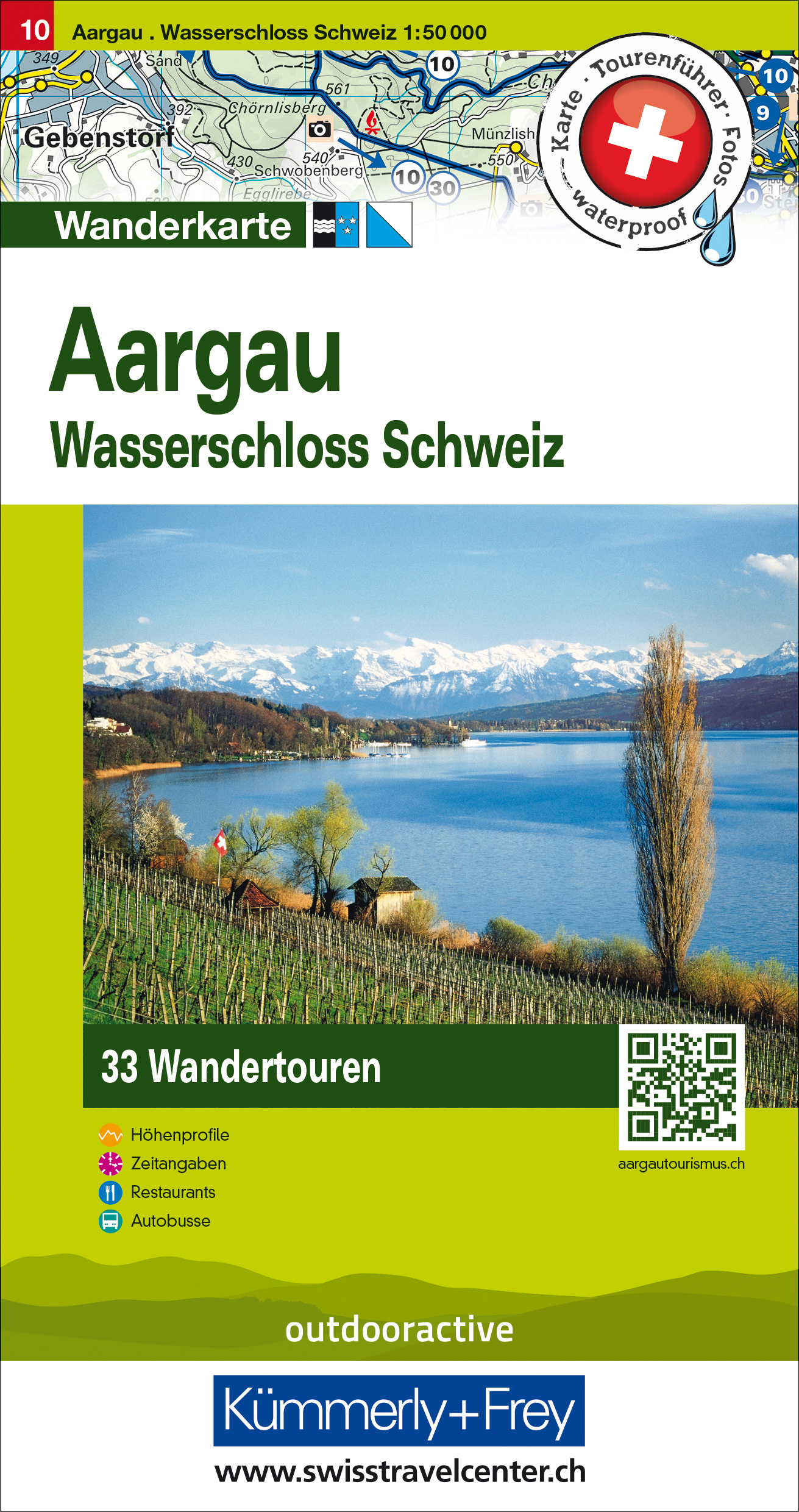 Wandelkaart 10 Aargau / Wasserschloss Schweiz | Hallwag