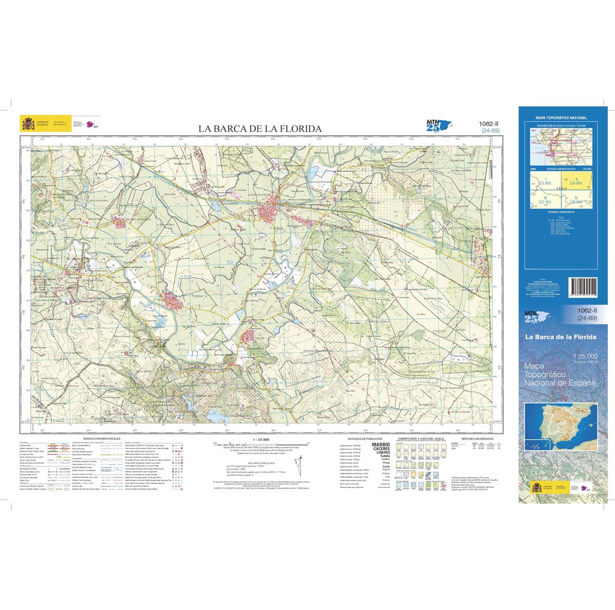 Online bestellen: Topografische kaart 1062-II La Barca de la Florida | CNIG - Instituto Geográfico Nacional1