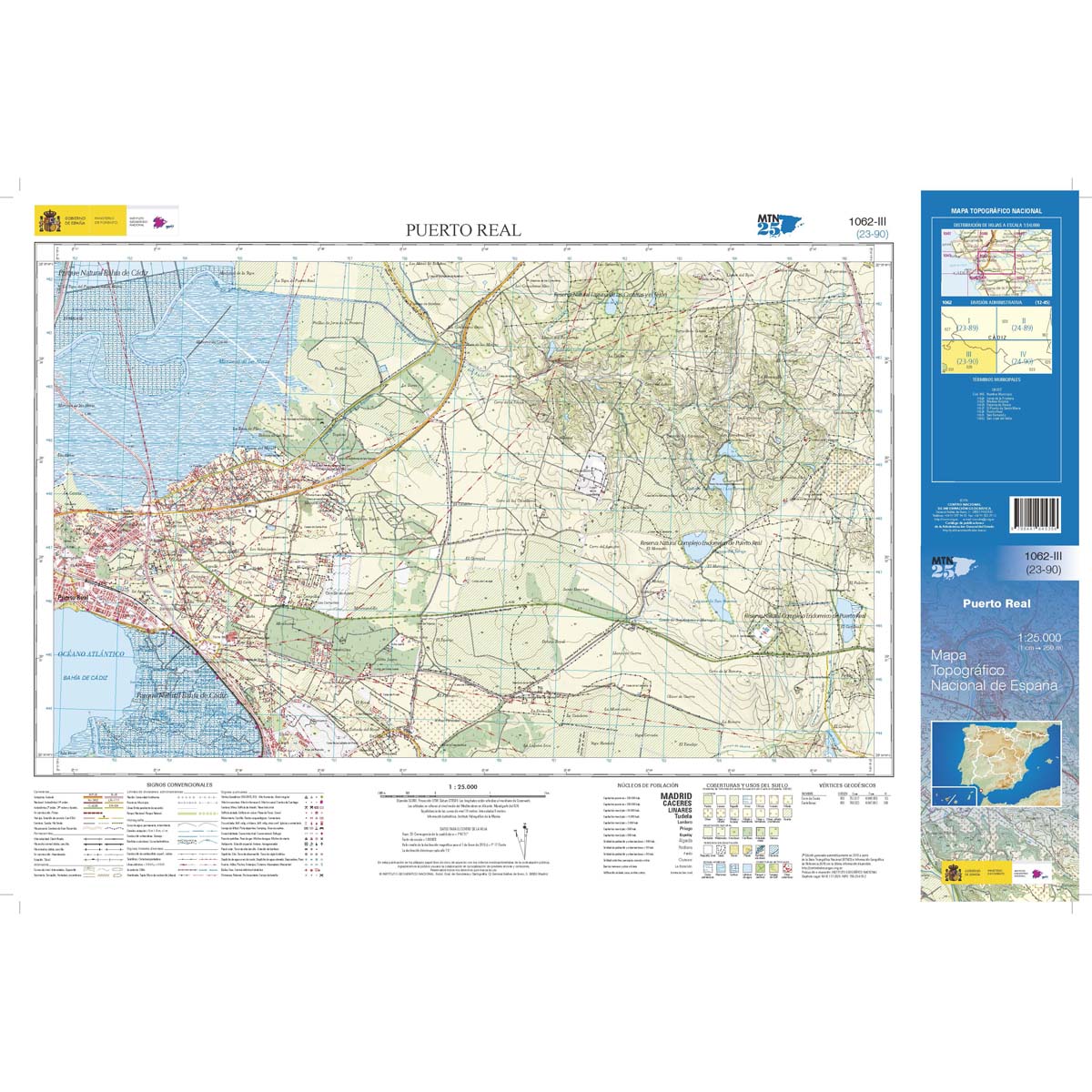 Online bestellen: Topografische kaart 1062-III Puerto Real | CNIG - Instituto Geográfico Nacional1