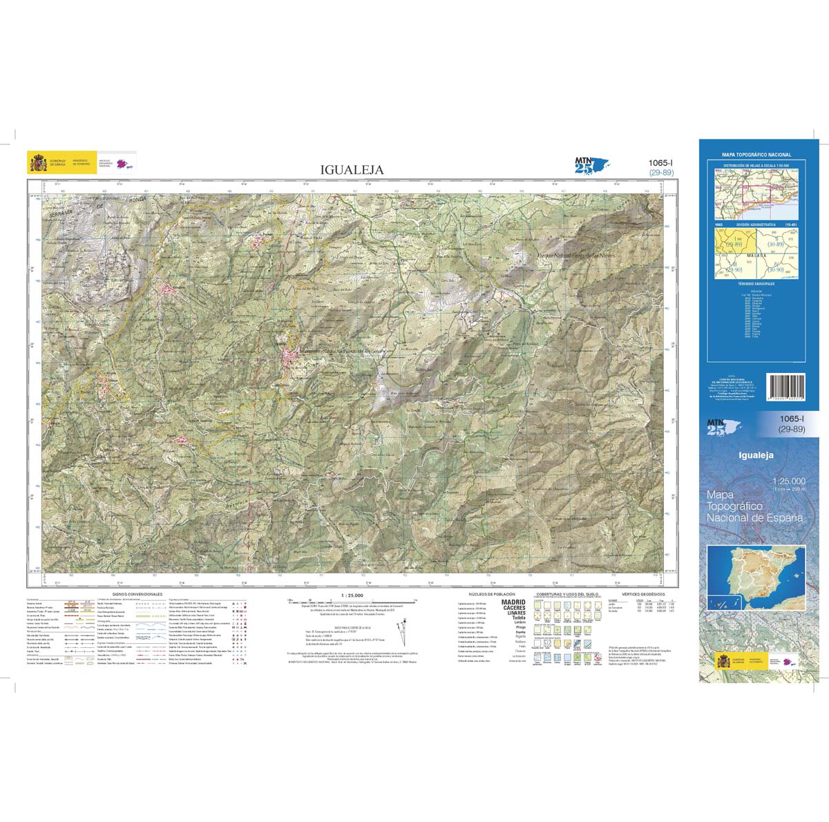 Online bestellen: Topografische kaart 1065-I Igualeja | CNIG - Instituto Geográfico Nacional1