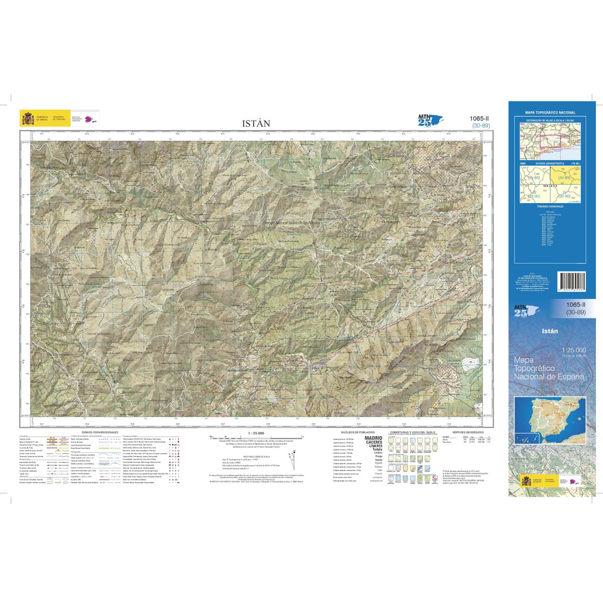 Online bestellen: Topografische kaart 1065-II Istán | CNIG - Instituto Geográfico Nacional1