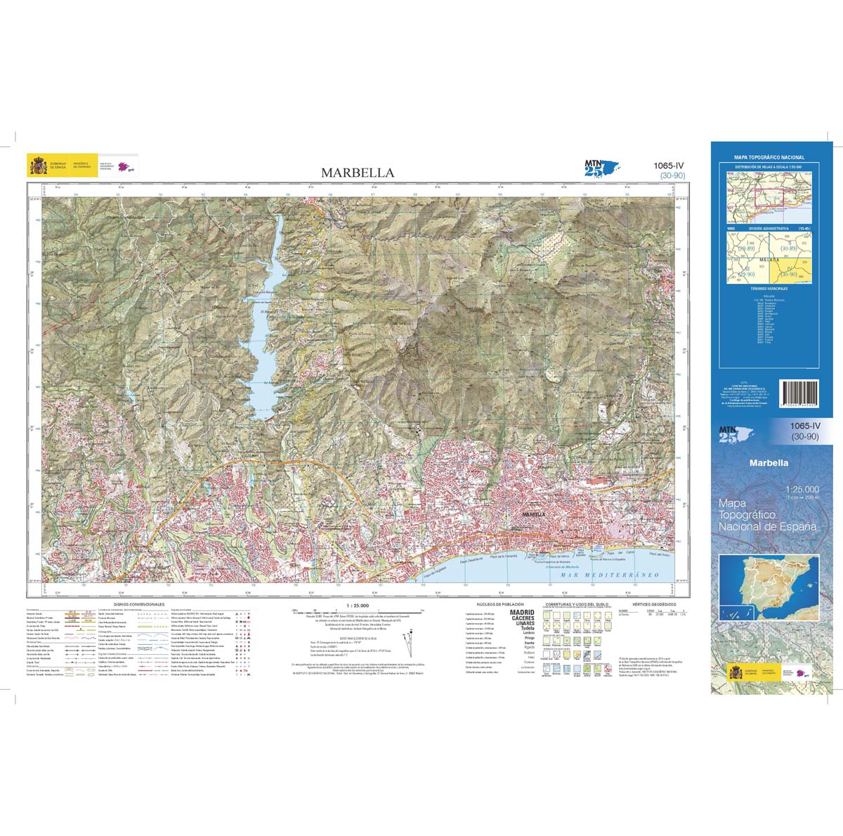 Online bestellen: Topografische kaart 1065-IV Marbella | CNIG - Instituto Geográfico Nacional1