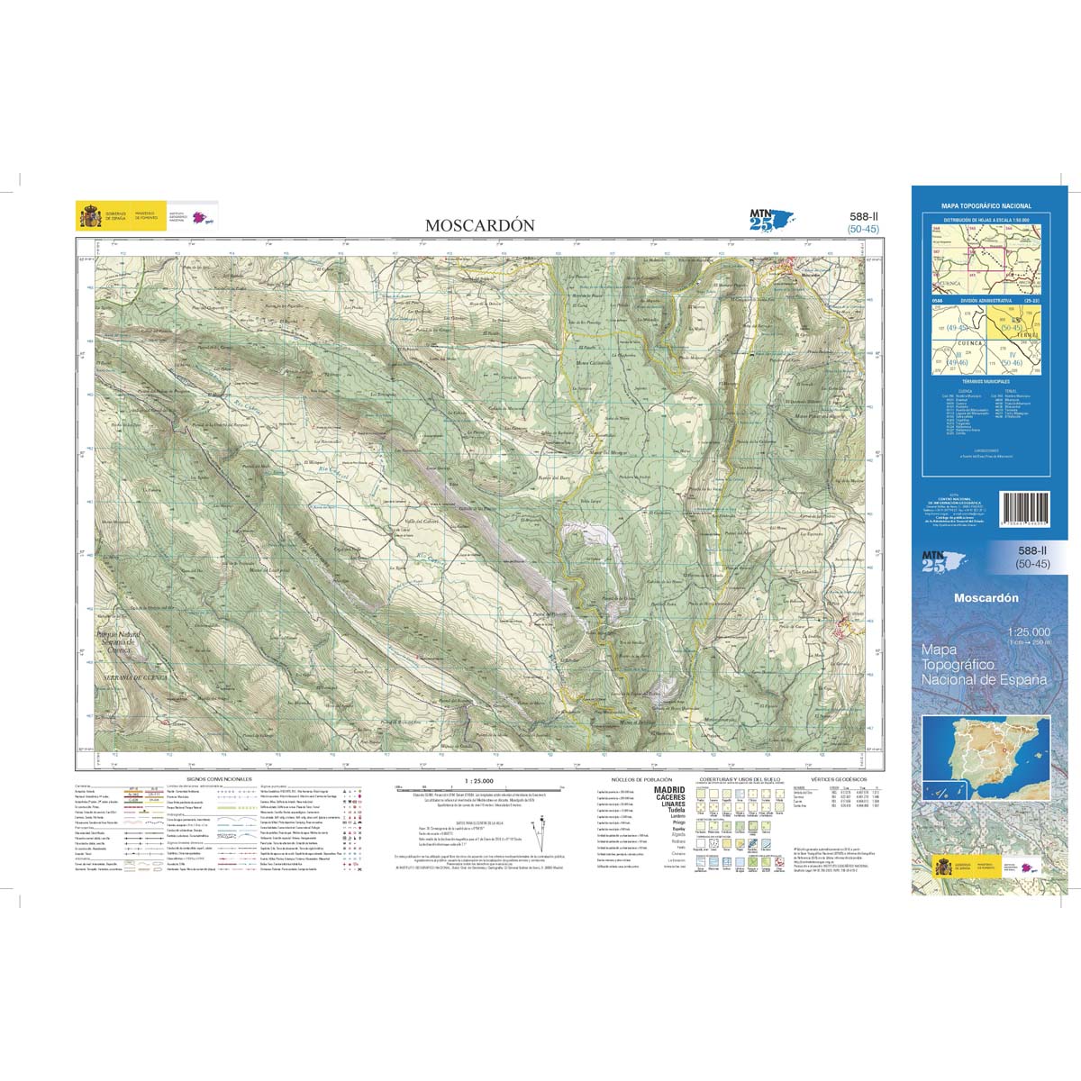 Online bestellen: Topografische kaart 588-II Moscardón | CNIG - Instituto Geográfico Nacional1