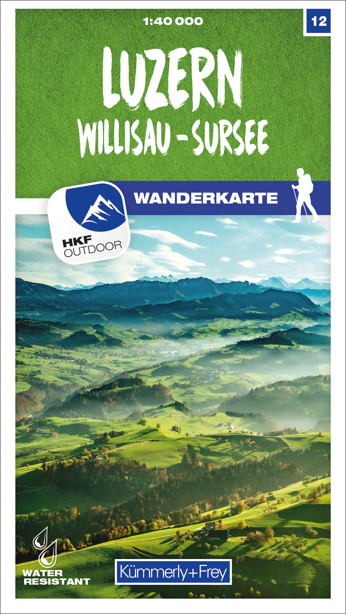 Online bestellen: Wandelkaart 12 Luzern / Willisau / Sursee | Kümmerly & Frey