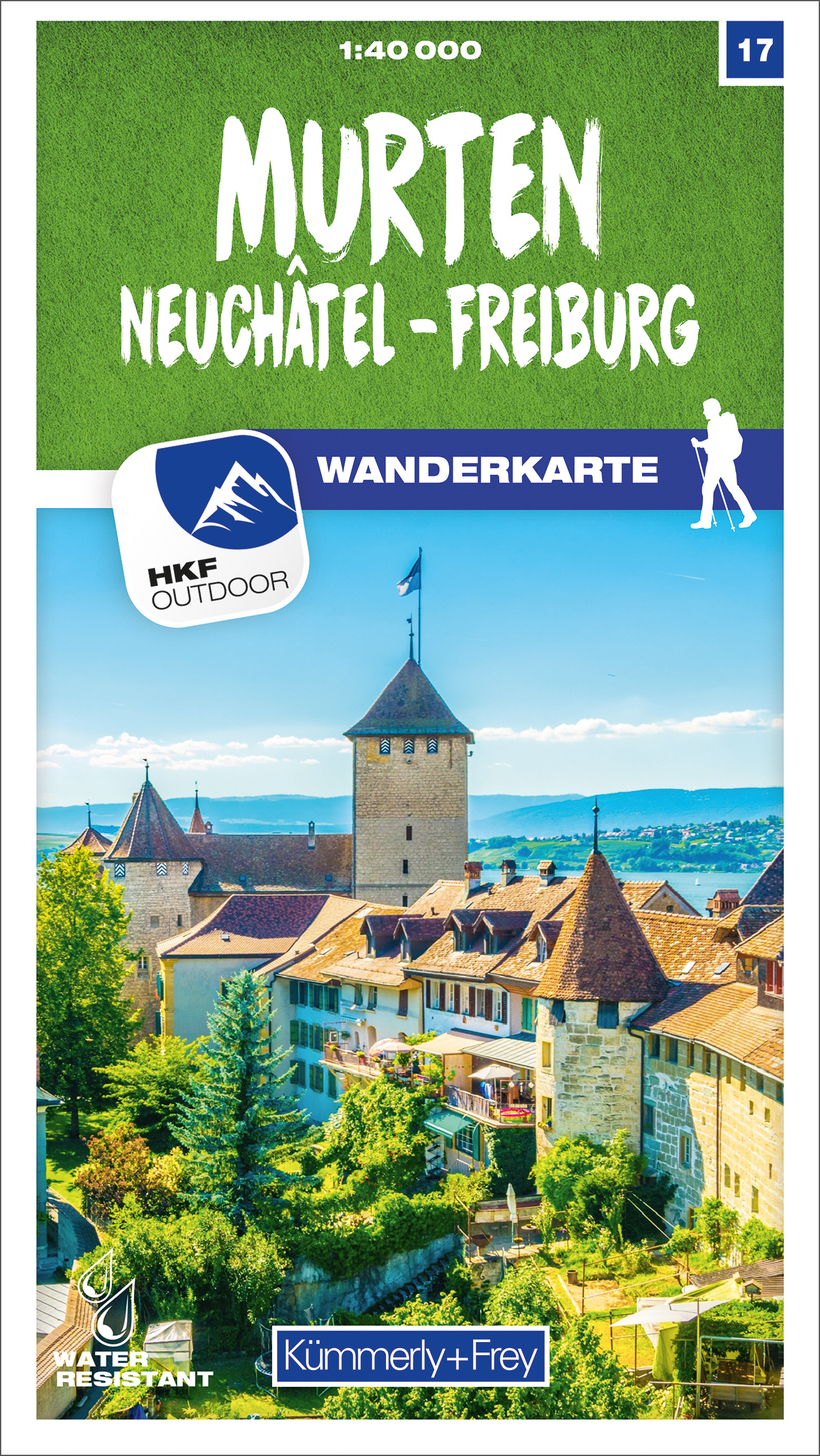 Online bestellen: Wandelkaart 17 Murten / Neuchâtel / Freiburg | Kümmerly & Frey