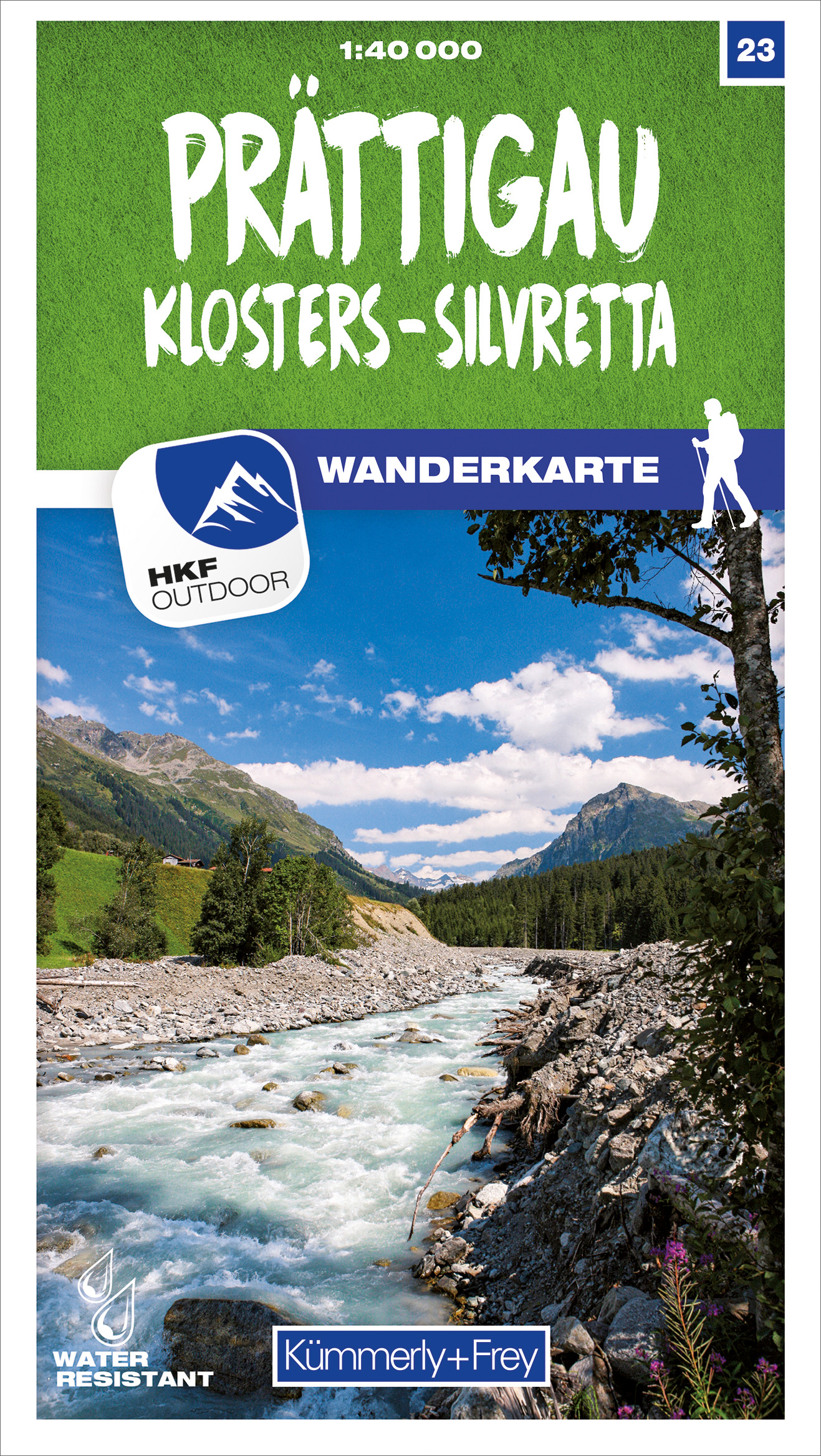 Online bestellen: Wandelkaart 23 Prättigau / Klosters / Silvretta | Kümmerly & Frey