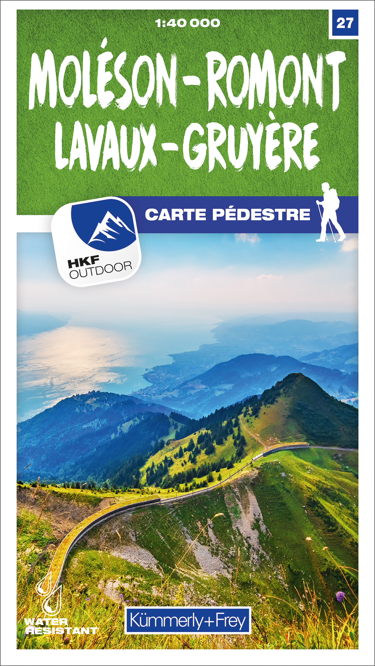 Online bestellen: Wandelkaart 27 Moléson / Romont / Lavaux / Gruyère | Kümmerly & Frey