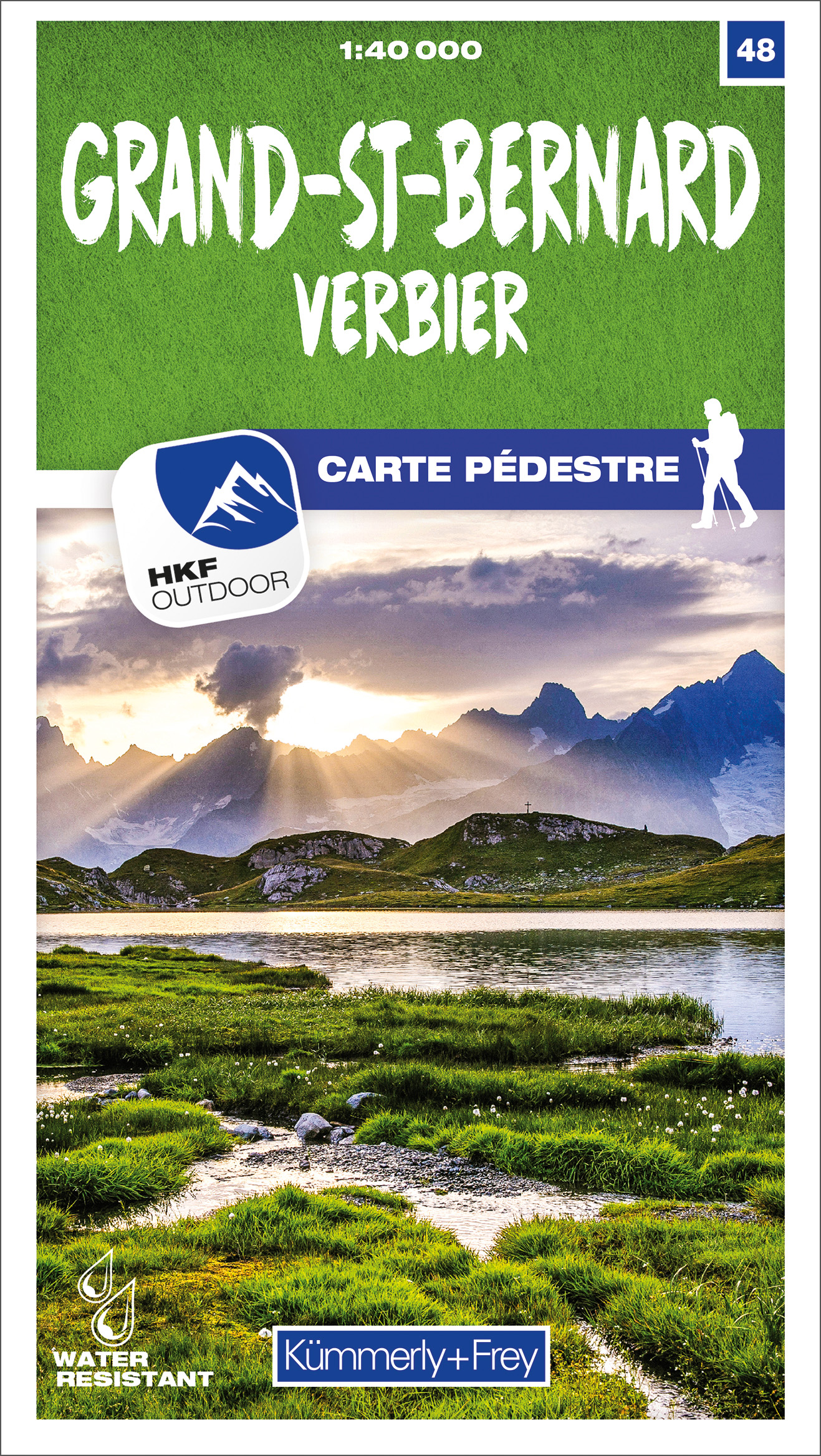 Online bestellen: Wandelkaart 48 Grand-St-Bernard / Verbier | Kümmerly & Frey