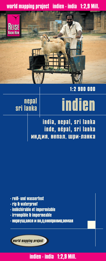 Online bestellen: Wegenkaart - landkaart India Sri Lanka Nepal, Indien - Subcontinent | Reise Know-How Verlag