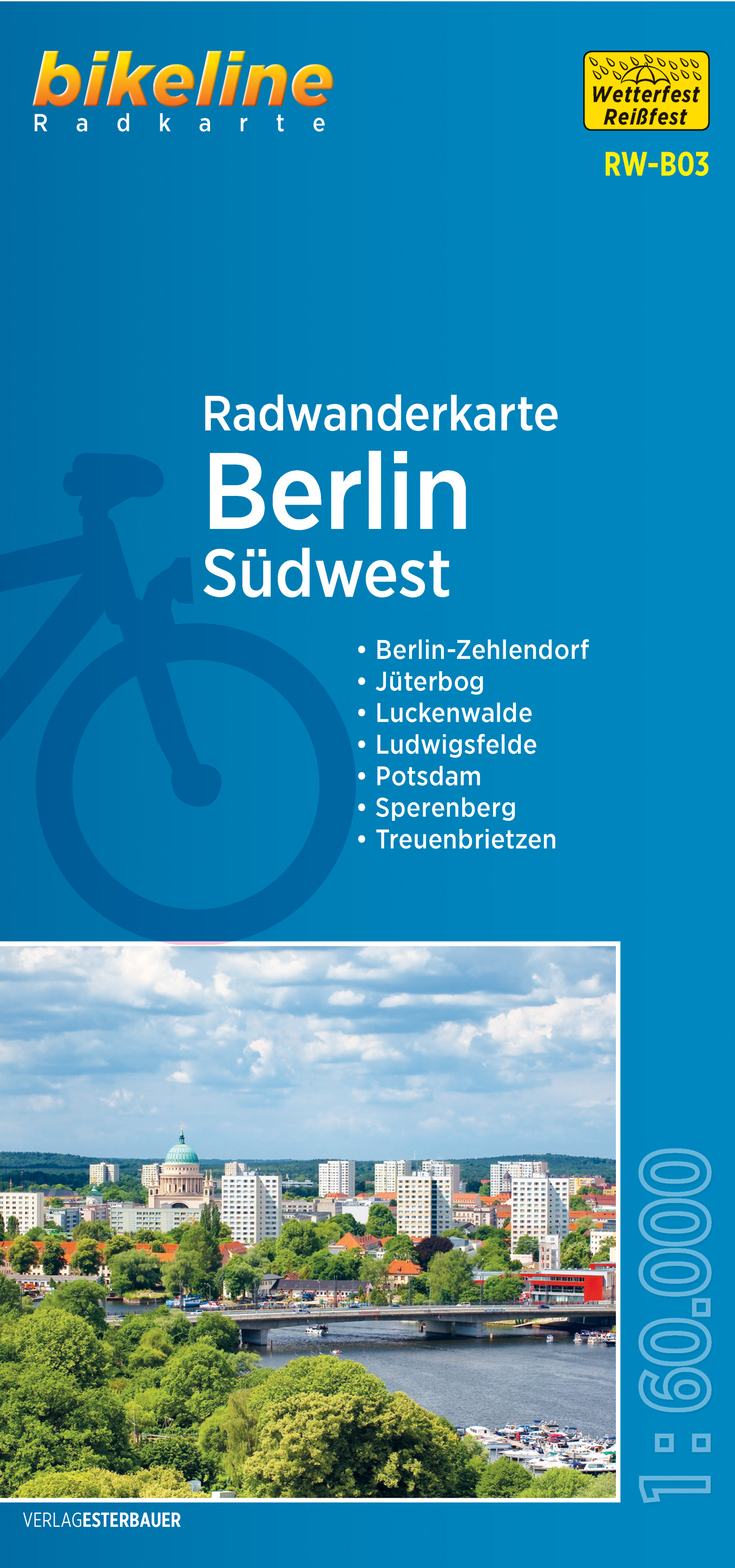 Online bestellen: Fietskaart B03 Bikeline Radkarte Berlin Sudost - Berlijn Zuidwest | Esterbauer