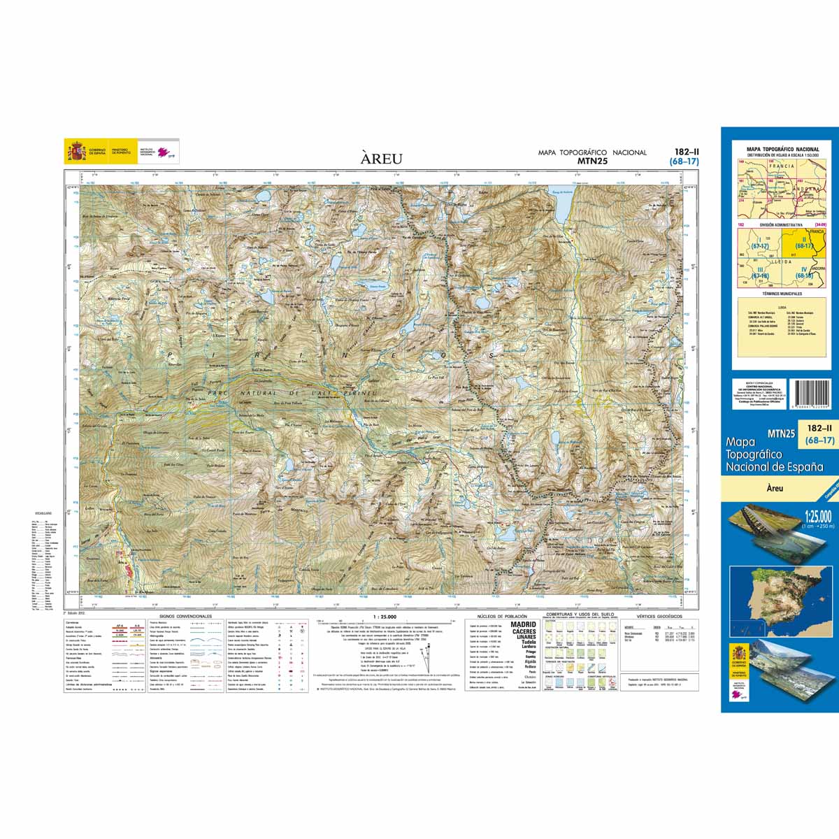 Online bestellen: Topografische kaart 182-II Àreu | CNIG - Instituto Geográfico Nacional1