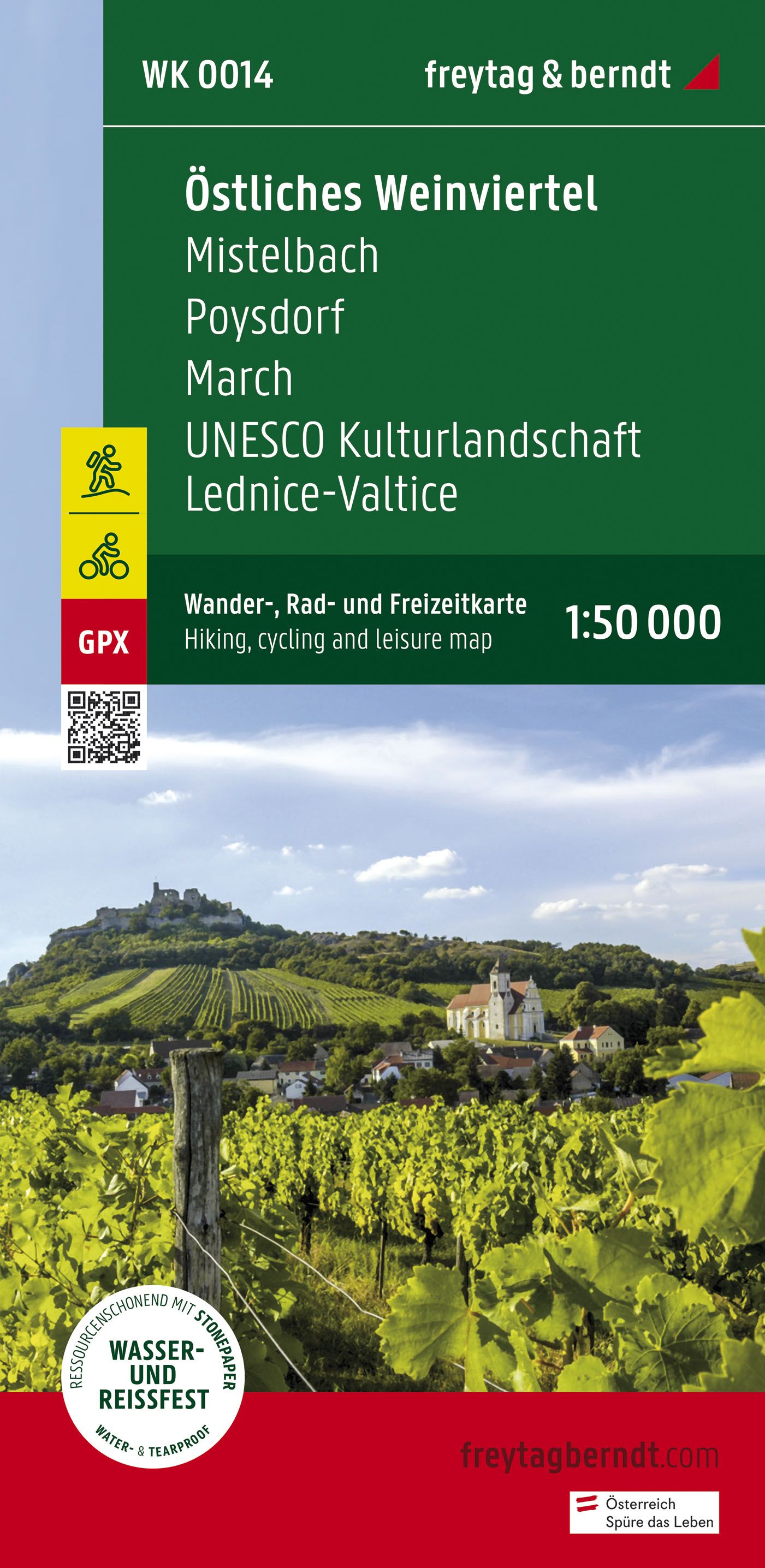 Online bestellen: Fietskaart - Wandelkaart 014 Ostliches Weinviertel | Freytag & Berndt