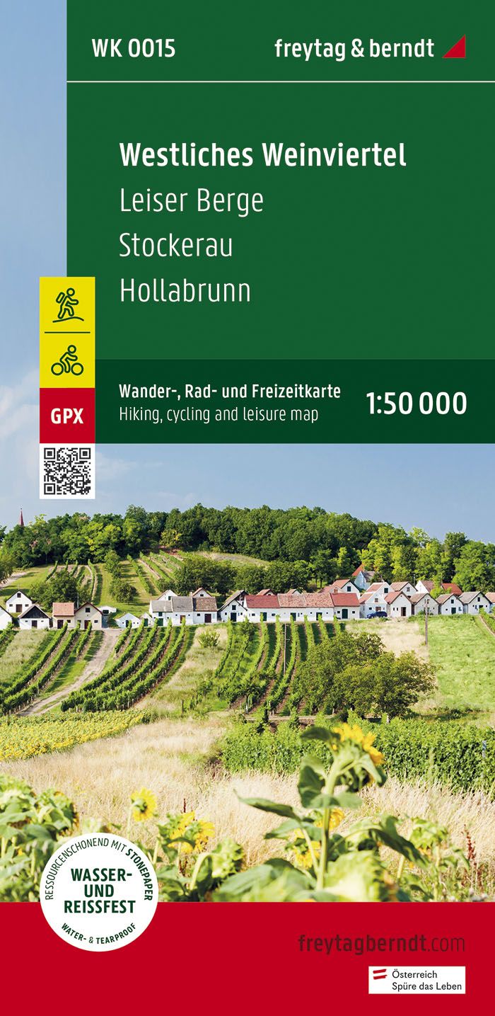 Online bestellen: Fietskaart - Wandelkaart 015 Westliches Weinviertel - Leiser Berge - Stockerau | Freytag & Berndt