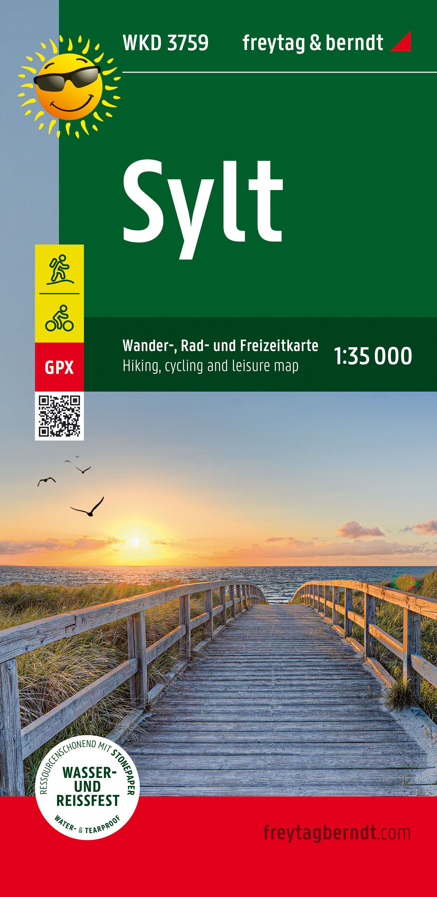 Online bestellen: Fietskaart - Wandelkaart 3759 Sylt | Freytag & Berndt