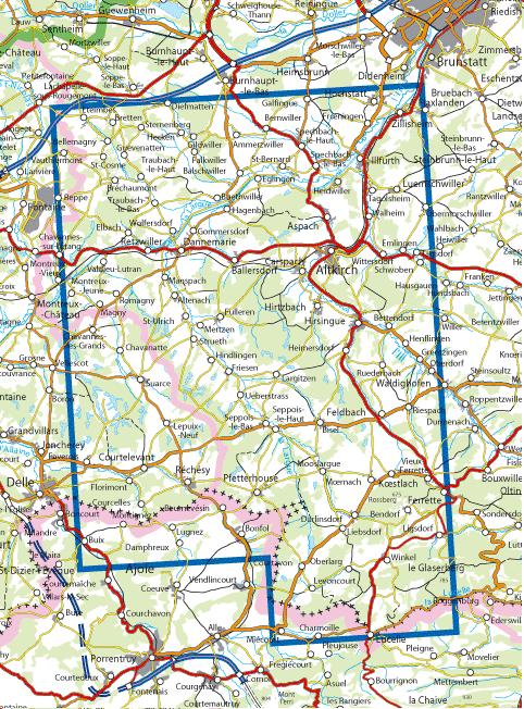 Wandelkaart Topografische Kaart 3621et Altkirch Ign Institut Géographique National - 