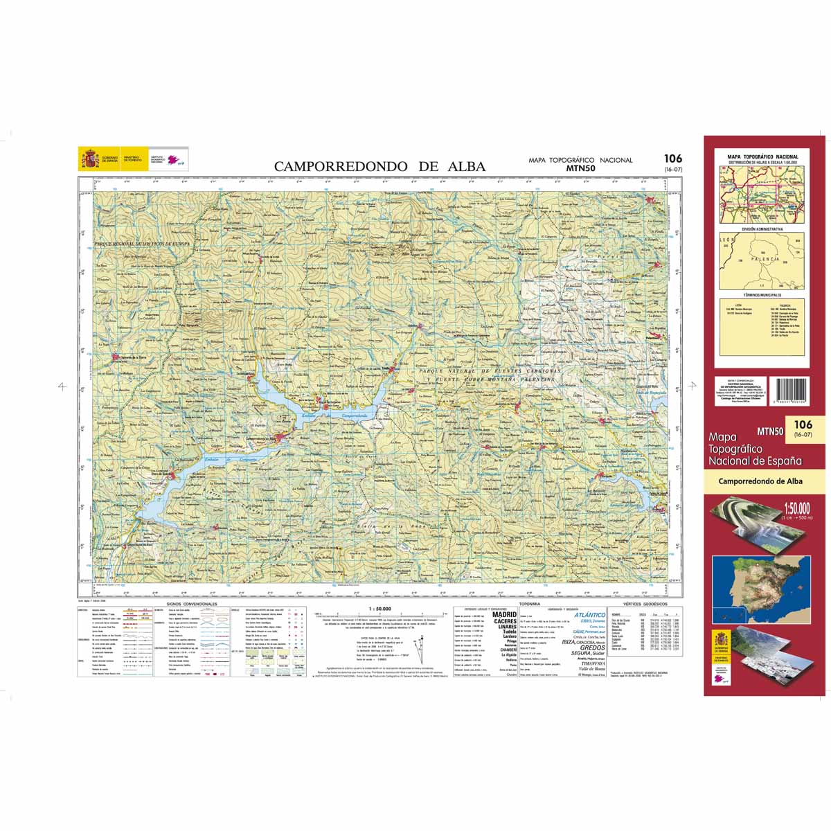 Online bestellen: Topografische kaart 106 MT50 Camporredondo de Alba | CNIG - Instituto Geográfico Nacional1