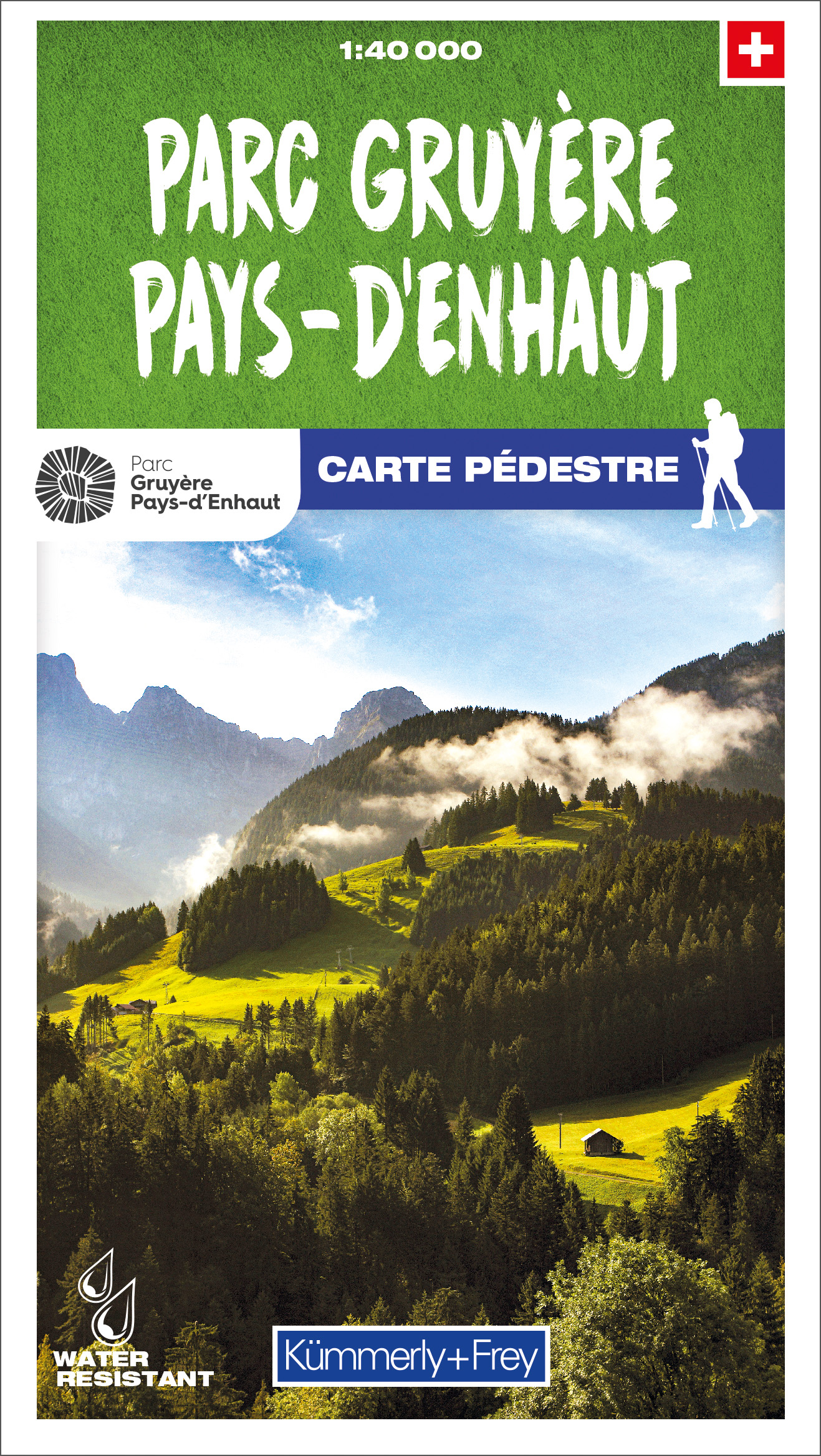 Online bestellen: Wandelkaart Parc Gruyère / Pays-d'Enhaut | Kümmerly & Frey