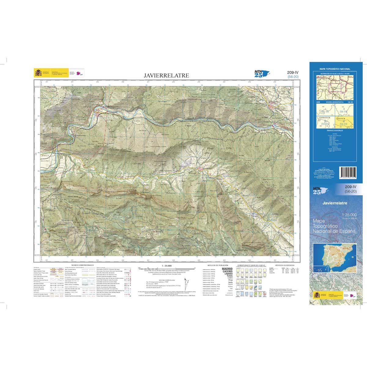 Online bestellen: Topografische kaart 209-IV Javierrelatre | CNIG - Instituto Geográfico Nacional1