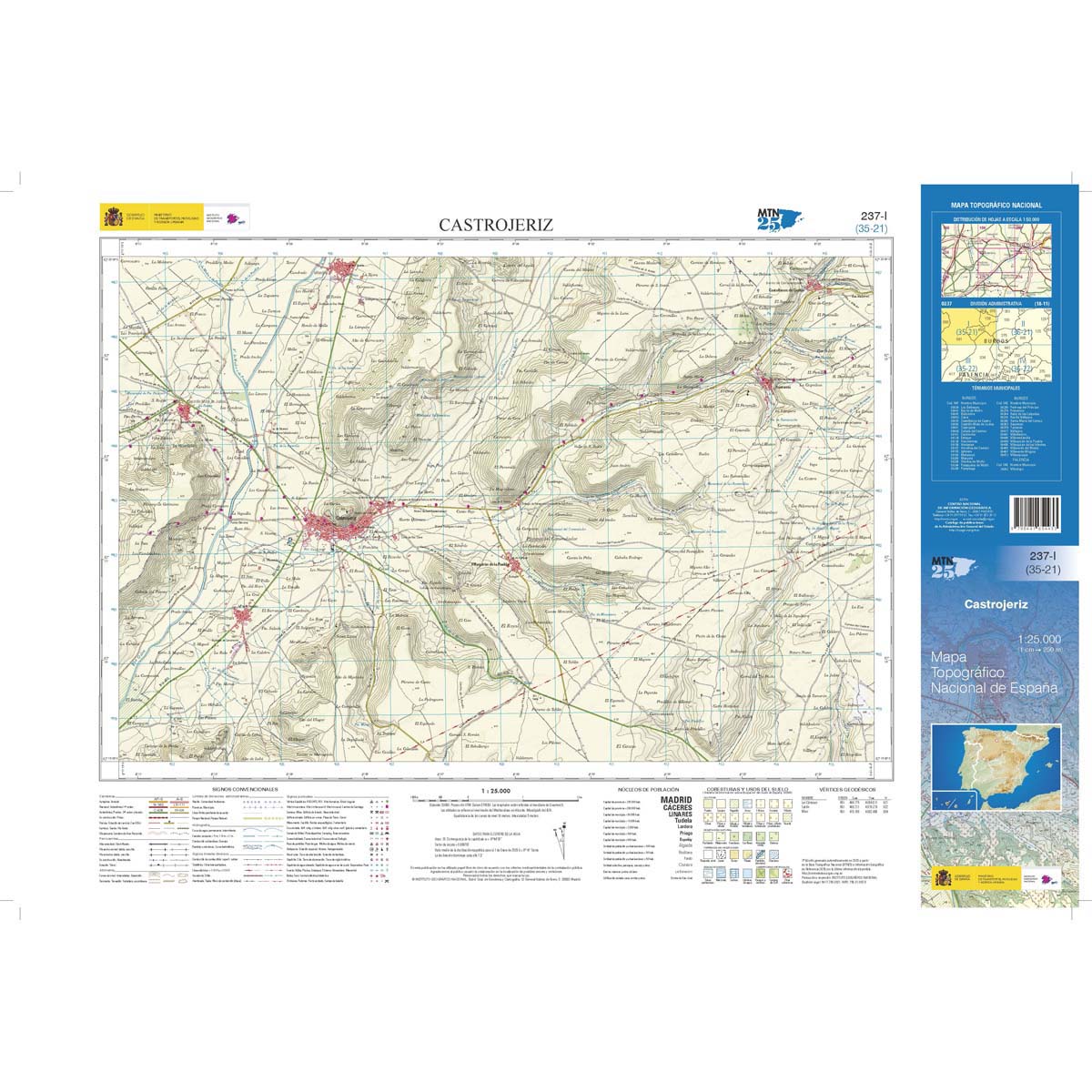 Online bestellen: Topografische kaart 237-I Castrojeriz | CNIG - Instituto Geográfico Nacional1