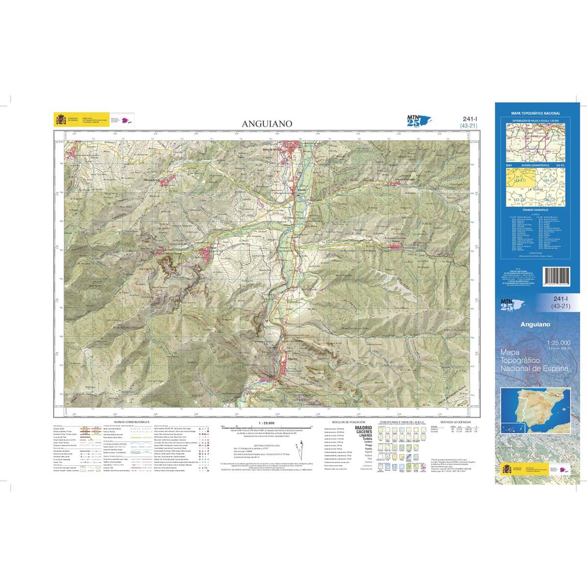 Online bestellen: Topografische kaart 241-I Anguiano | CNIG - Instituto Geográfico Nacional1