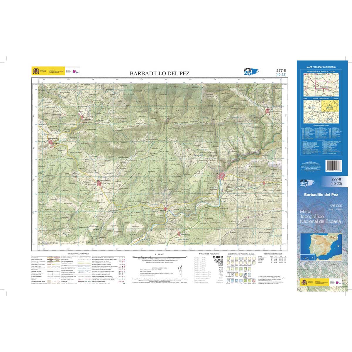 Online bestellen: Topografische kaart 277-II Barbadillo del Pez | CNIG - Instituto Geográfico Nacional1