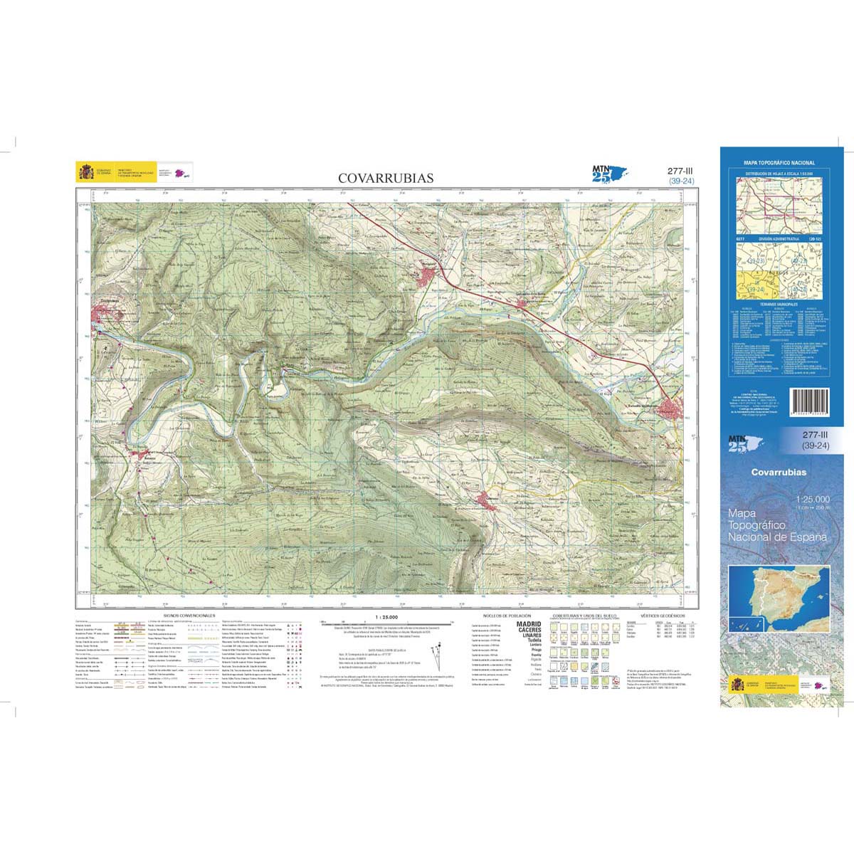 Online bestellen: Topografische kaart 277-III Covarrubias | CNIG - Instituto Geográfico Nacional1