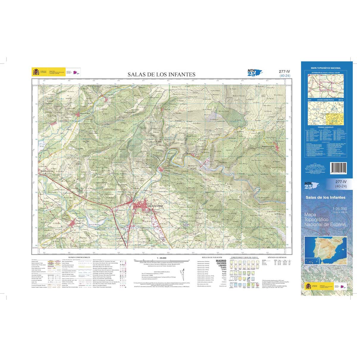 Online bestellen: Topografische kaart 277-IV Salas de los Infantes | CNIG - Instituto Geográfico Nacional1