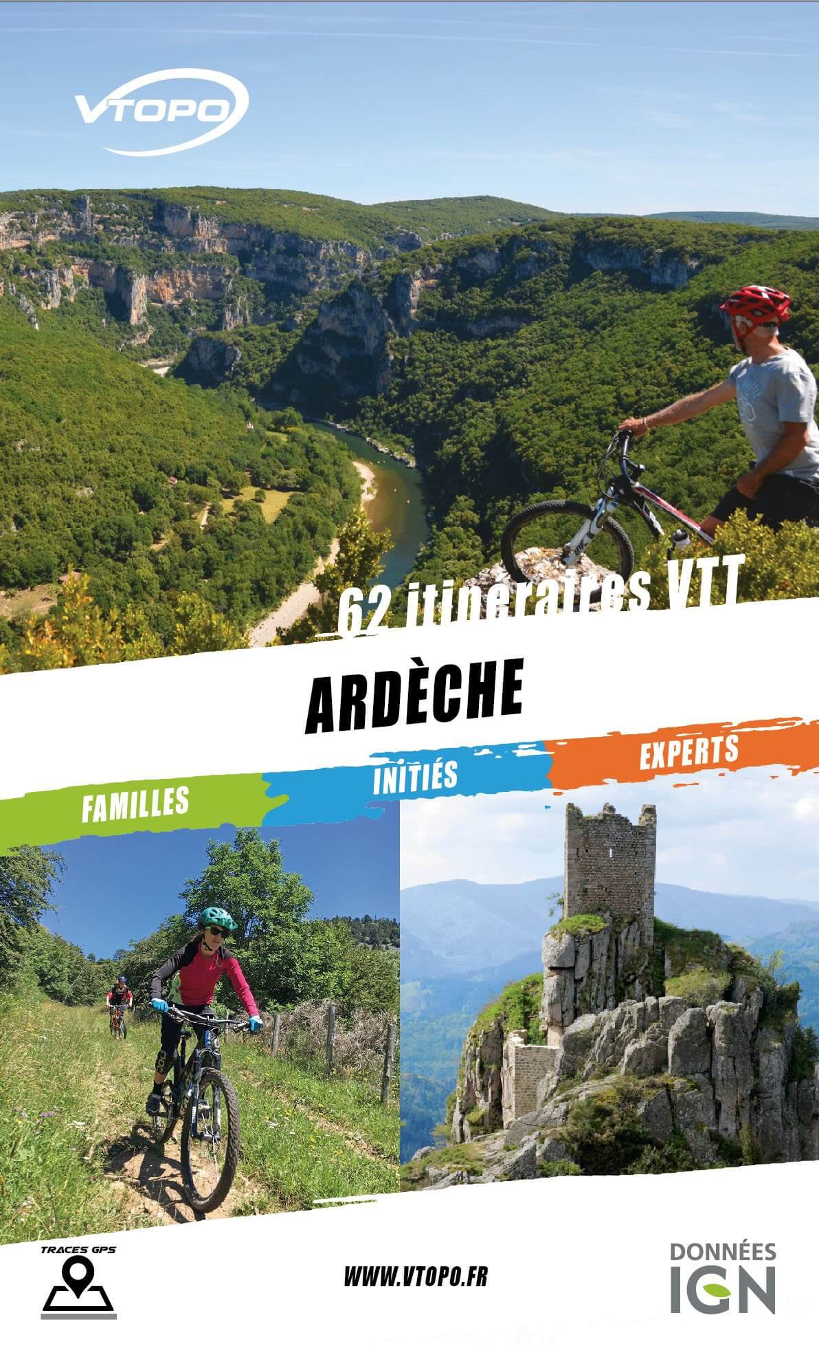 Online bestellen: Mountainbikegids Ardèche : 62 itinéraires VTT | Vtopo