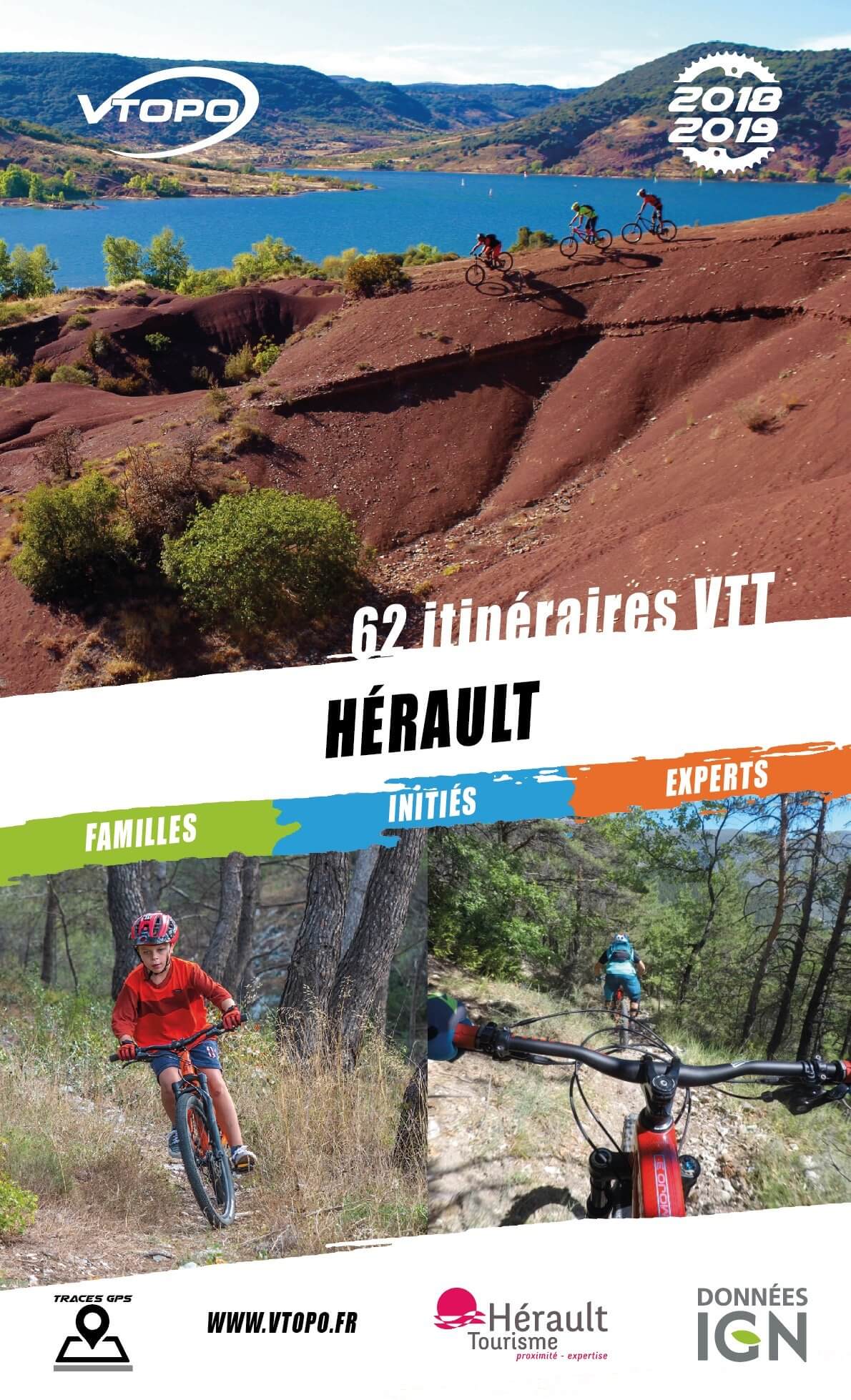 Online bestellen: Mountainbikegids Hérault 18-19 : 62 itinéraires VTT | Vtopo