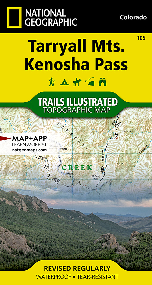 Online bestellen: Wandelkaart 105 Topographic Map Guide Tarryall Mountains, Kenosha Pass | National Geographic