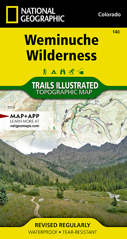 Online bestellen: Wandelkaart 140 Weminuche Wilderness /CO | National Geographic