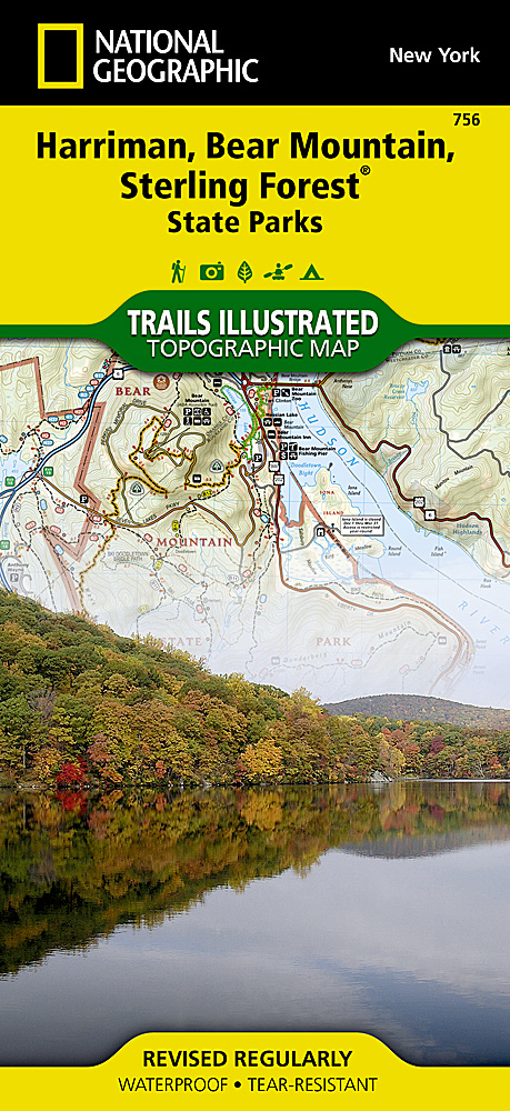 Online bestellen: Wandelkaart 756 Harriman, Bear Mountain, Sterling Forest State Parks | National Geographic