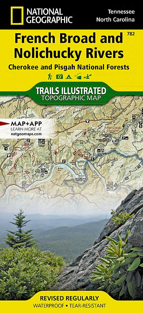 Online bestellen: Wandelkaart 782 Topographic Map Guide French Broad and Nolichucky Rivers | National Geographic