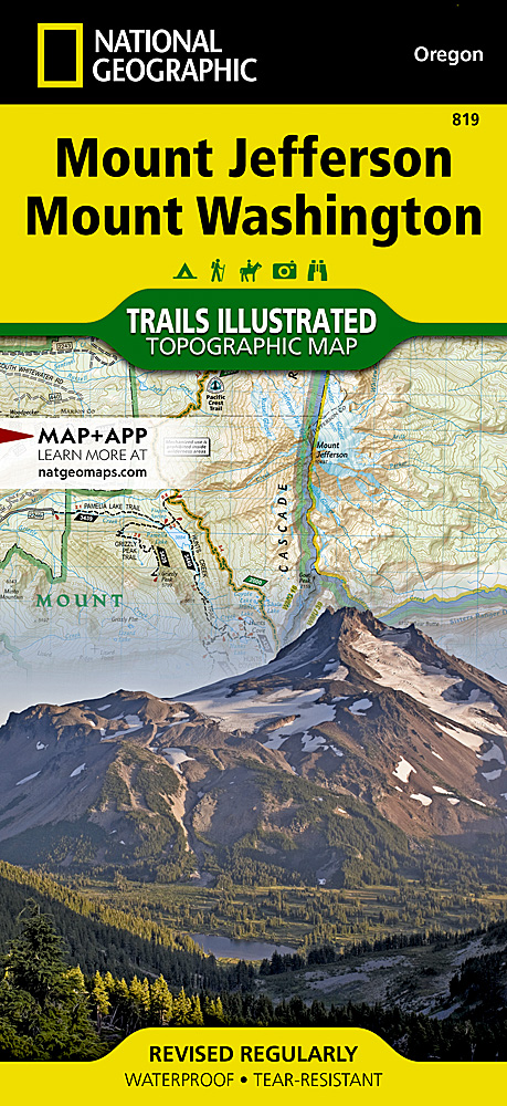 Online bestellen: 819 Topographic Map Guide Mount Jefferson, Mount Washington /OR | National Geographic