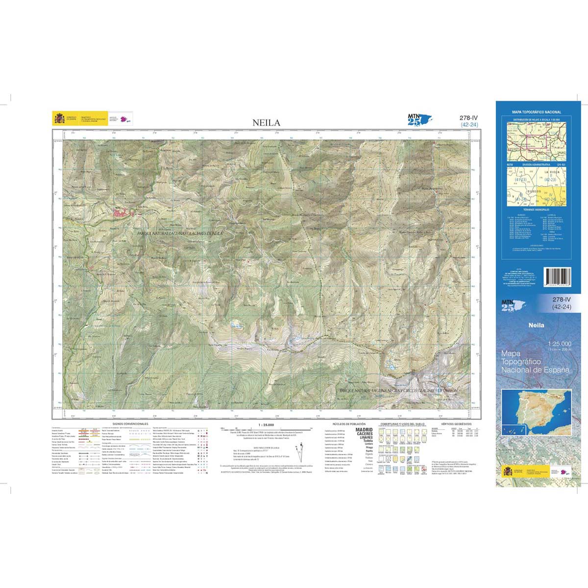 Online bestellen: Topografische kaart 278-IV Neila | CNIG - Instituto Geográfico Nacional1