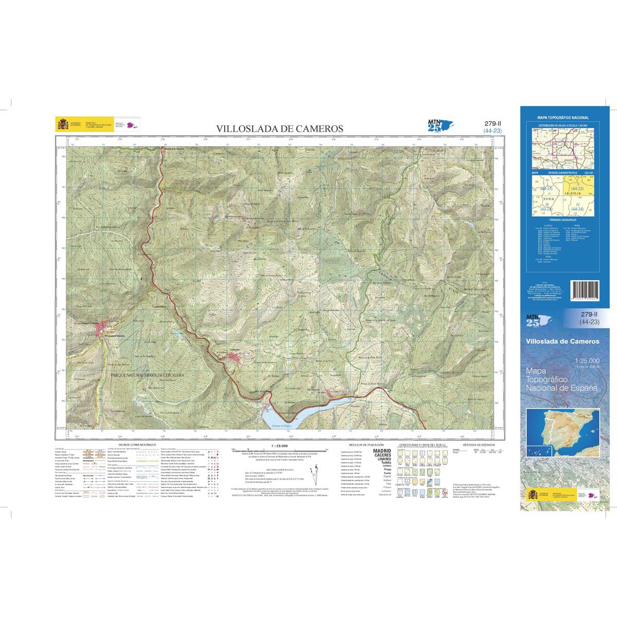 Online bestellen: Topografische kaart 279-II Villoslada de Cameros | CNIG - Instituto Geográfico Nacional1