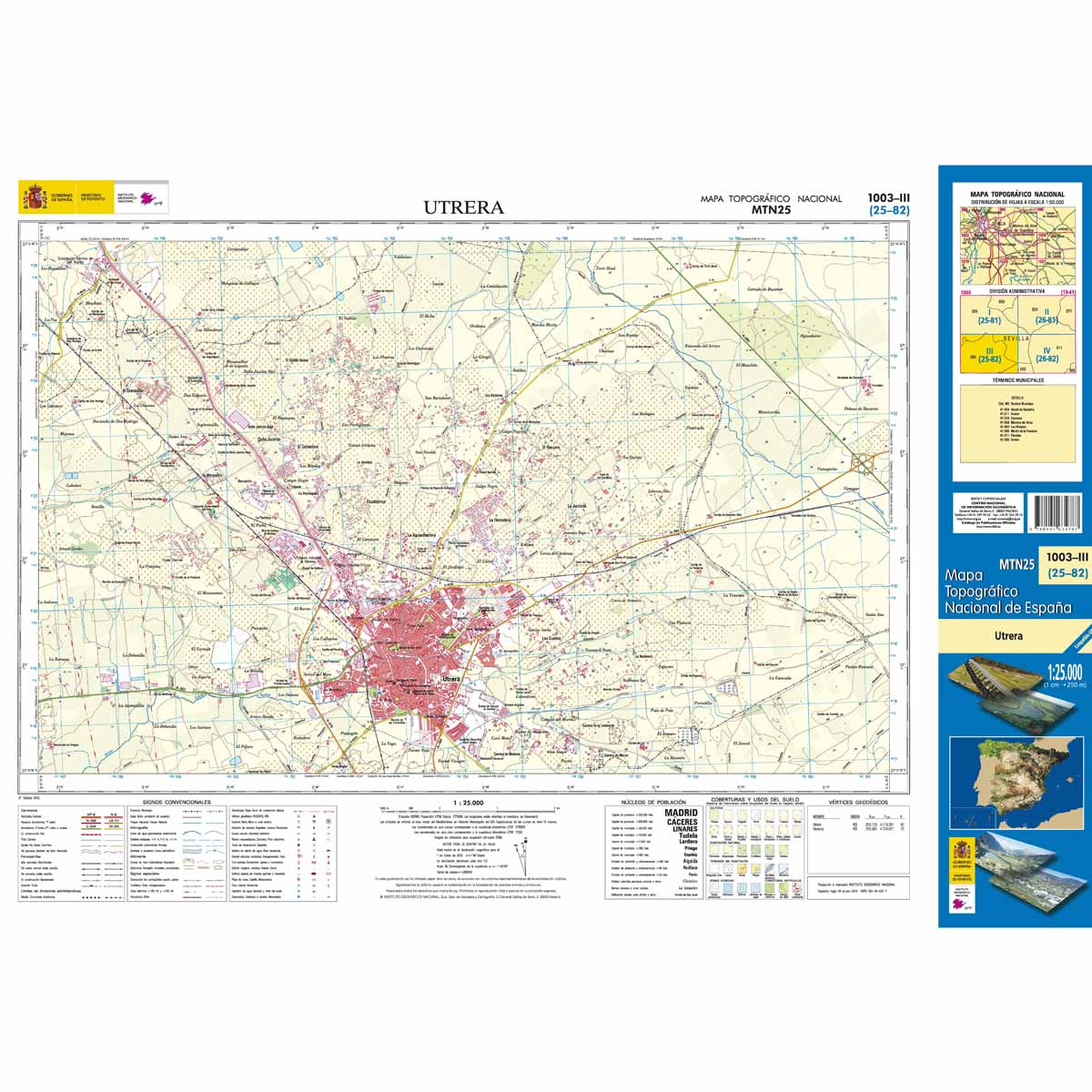 Online bestellen: Topografische kaart 1003-III Utrera | CNIG - Instituto Geográfico Nacional1