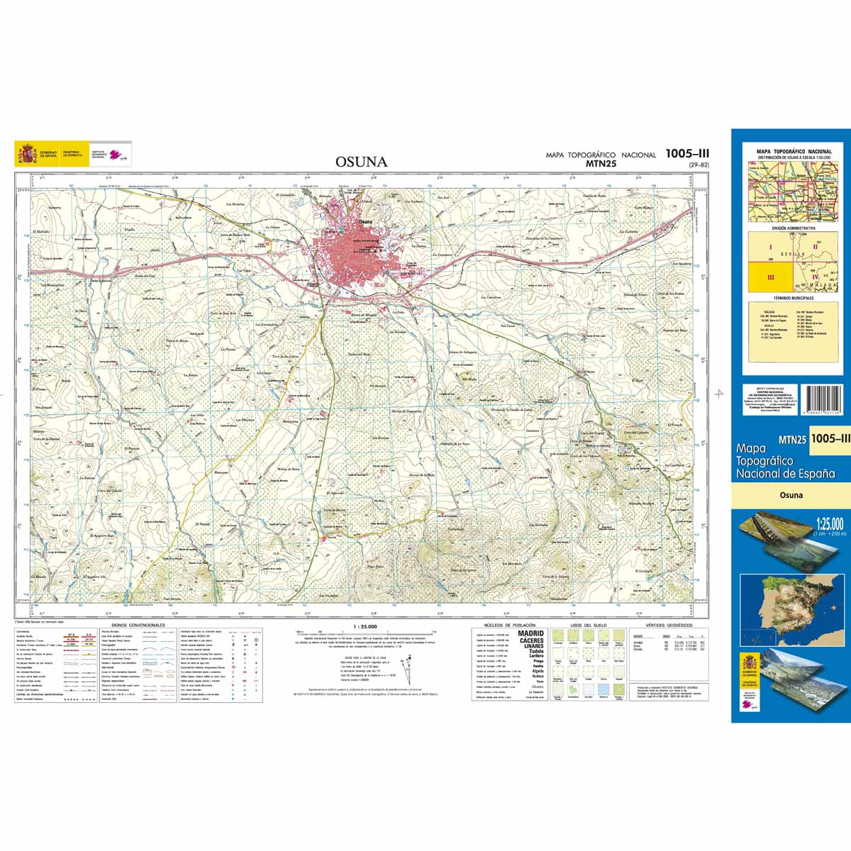 Online bestellen: Topografische kaart 1005-III Osuna | CNIG - Instituto Geográfico Nacional1