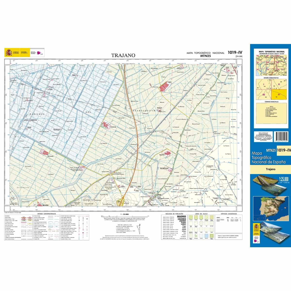 Online bestellen: Topografische kaart 1019-IV Trajano | CNIG - Instituto Geográfico Nacional1