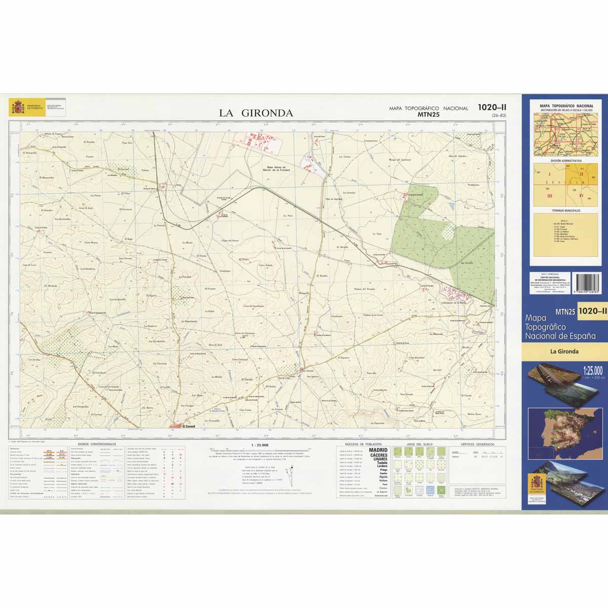 Online bestellen: Topografische kaart 1020-II La Gironda | CNIG - Instituto Geográfico Nacional1