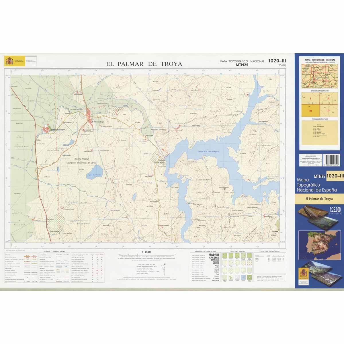 Online bestellen: Topografische kaart 1020-III El Palmar de Troya | CNIG - Instituto Geográfico Nacional1